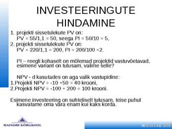 Finantsplaan #107