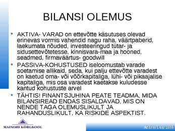 Finantsplaan #20