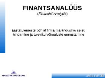 Finantsplaan #27