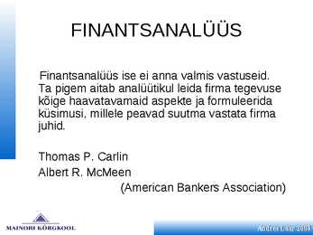 Finantsplaan #28