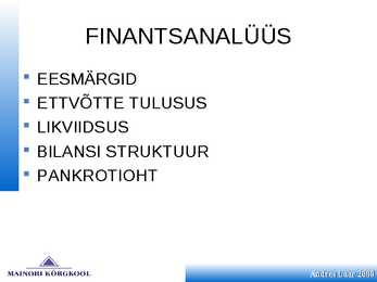 Finantsplaan #30