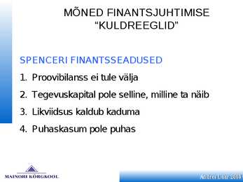 Finantsplaan #4
