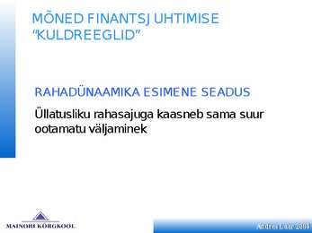 Finantsplaan #5