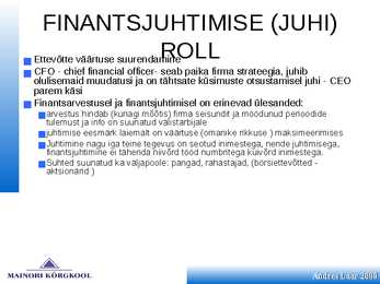 Finantsplaan #8