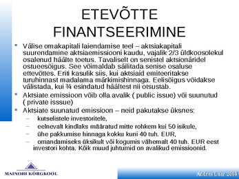 Finantsplaan #86