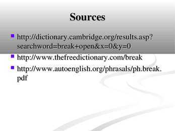 Phrasal verb - break #16