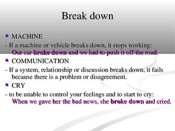 Phrasal verb - break #5
