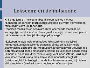 üldkeeleteadus #20