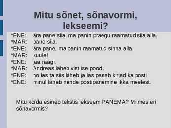 üldkeeleteadus #23