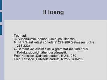 üldkeeleteadus #29