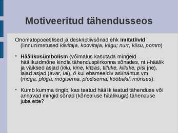 üldkeeleteadus #6