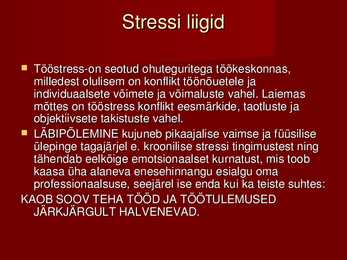 PowerPoindi esitlus STRESS #4