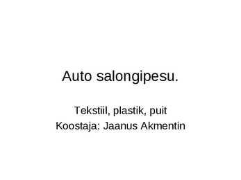 Auto salongi pesu