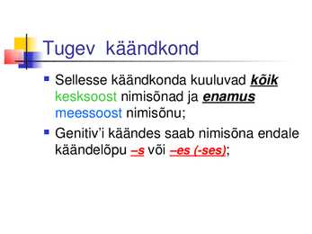 Nimisõnade käänamine #13