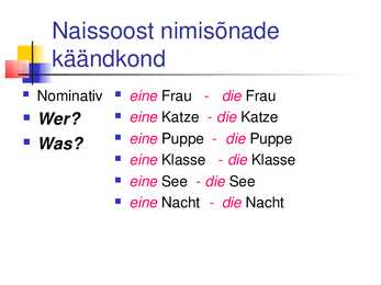 Nimisõnade käänamine #3