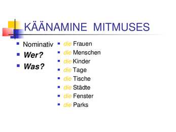 Nimisõnade käänamine #21