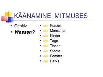 Nimisõnade käänamine #24
