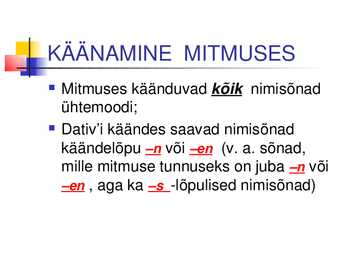 Nimisõnade käänamine #25