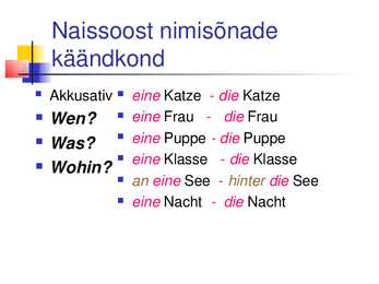 Nimisõnade käänamine #4