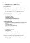 Letters of Complaint