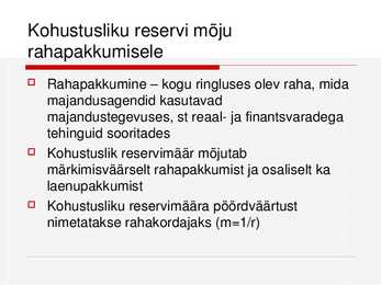 Raha- ehk monetaarpoliitika #12