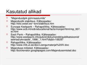 Raha- ehk monetaarpoliitika #14