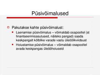 Raha- ehk monetaarpoliitika #6