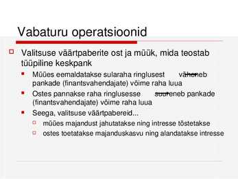 Raha- ehk monetaarpoliitika #8