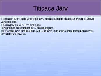Titicaca järv #2