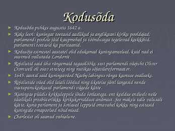Charles I & Kodusõda #17