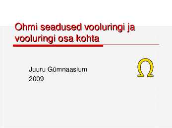 Ohmi seadused