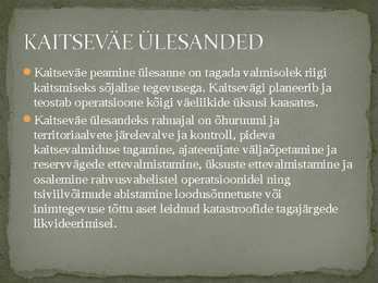 Valitsemissüsteemid-Kaitsevägi #3