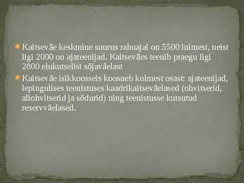 Valitsemissüsteemid-Kaitsevägi #5