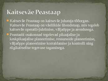 Valitsemissüsteemid-Kaitsevägi #6