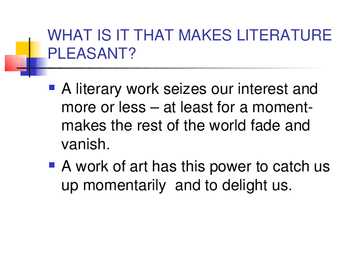 Some theories of Literature #4