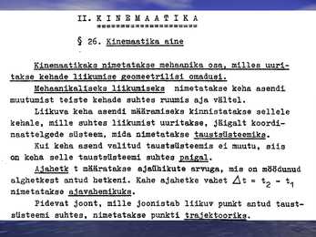 Kinemaatika põhivara #2