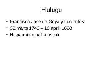 Francisco Goya #2
