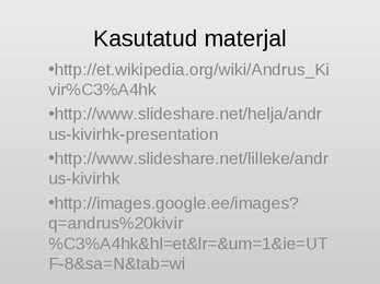 Andrus Kivirähk - eluloo ja loomingu esitlus #13