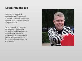 Andrus Kivirähk - eluloo ja loomingu esitlus #3