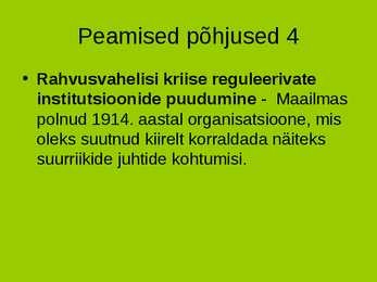 I maailmasõda-põhjused ja tulemused #6