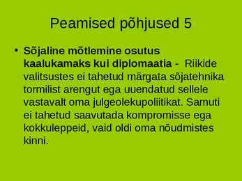 I maailmasõda-põhjused ja tulemused #7
