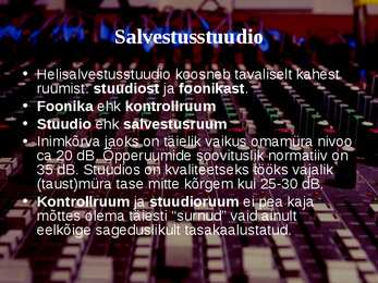 Helisalvestus ja taasesitus #15