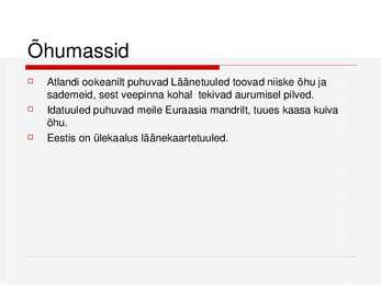 Kuidas veekogud mõjutavad Eesti ilmastikku #6
