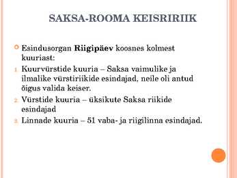 Saksamaa riiklik korraldus 17-18 saj #2