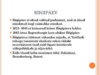 Saksamaa riiklik korraldus 17-18 saj #3