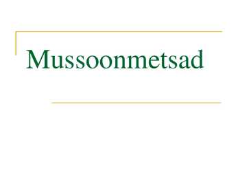 Mussoonmetsad
