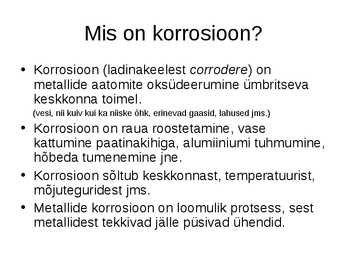 Korrosioon #2