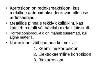 Korrosioon #3
