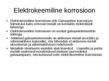 Korrosioon #5