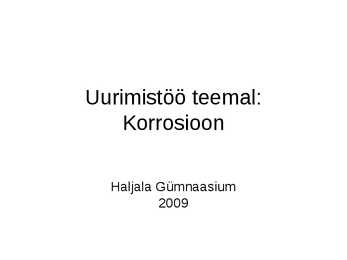 Korrosioon